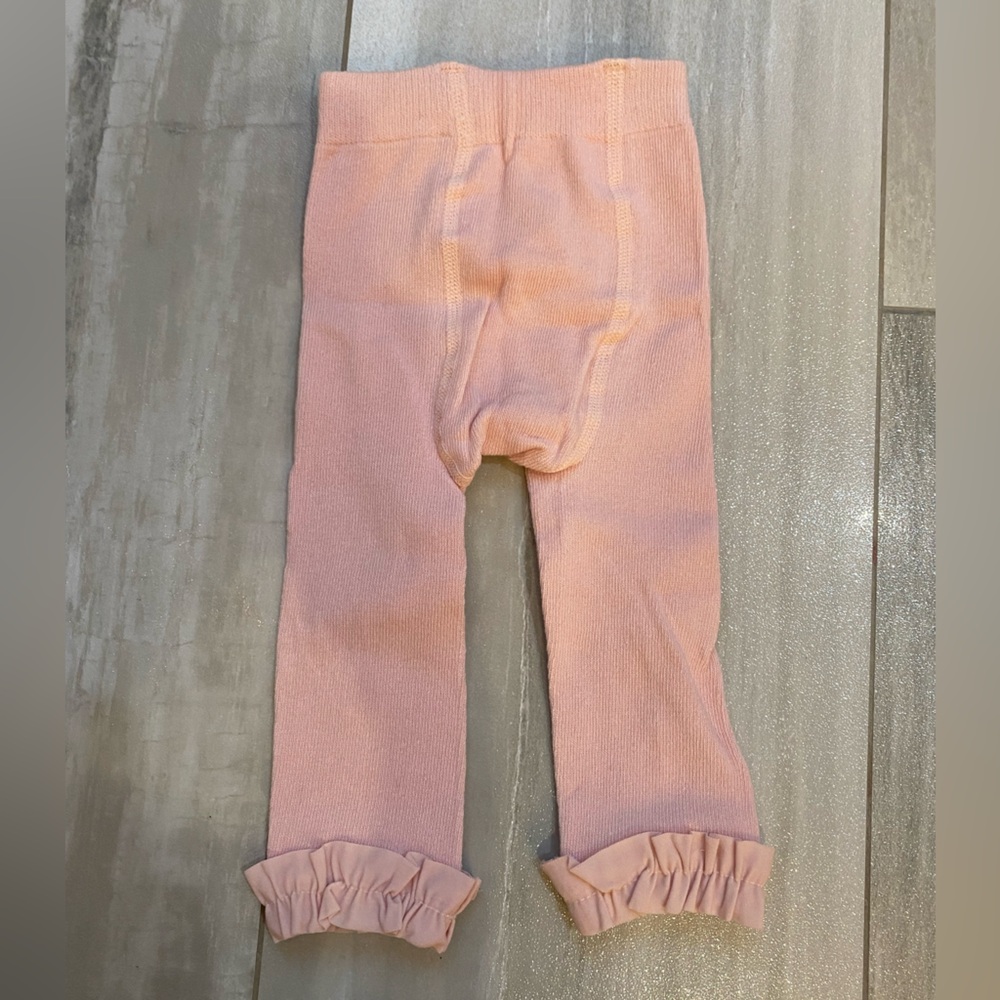 NWT RuffleButts Ballet Pink Pull-On Solid Footless Ruffled Tights, 0-6 months - Picture 4 of 6